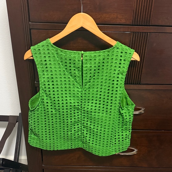 Kate Spade Vibrant Green Textured Blouse - Picture 3 of 3